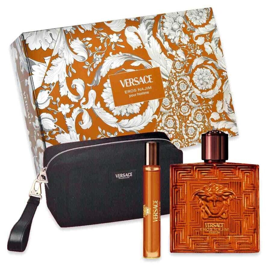 Set Versace Eros Najim, EDP 100 ml & Travel Spray 10 ml & Body Lotion 100 ml & Pouch
