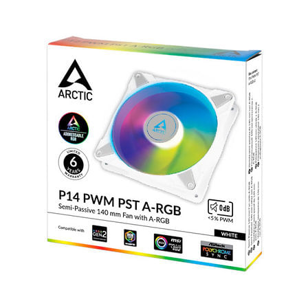 Ftohës Arctic P14 PWM PST A-RGB White 140mm