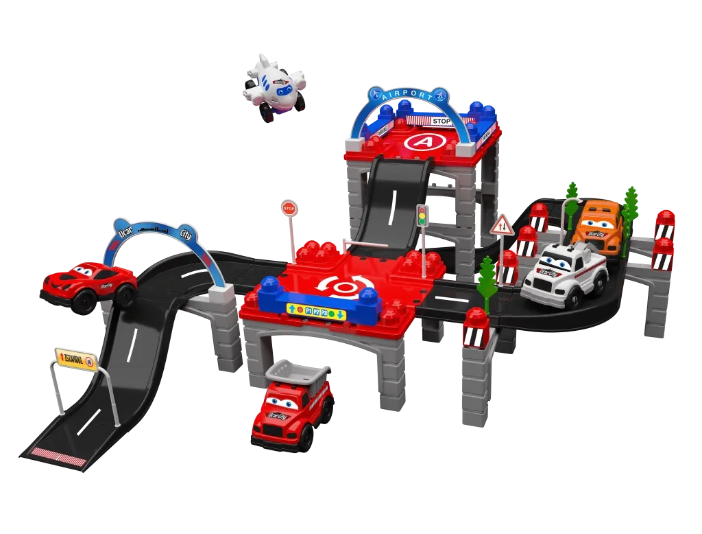 Set makina City Car me blloqe ndërtimi, 80 pjesë, #200