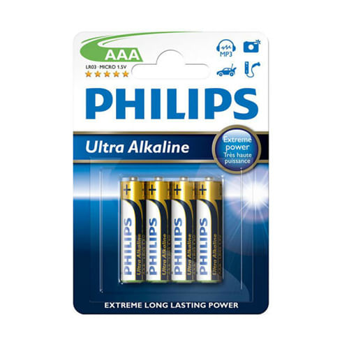 Philips Bateria AAA Ultra Alkalin 4 set