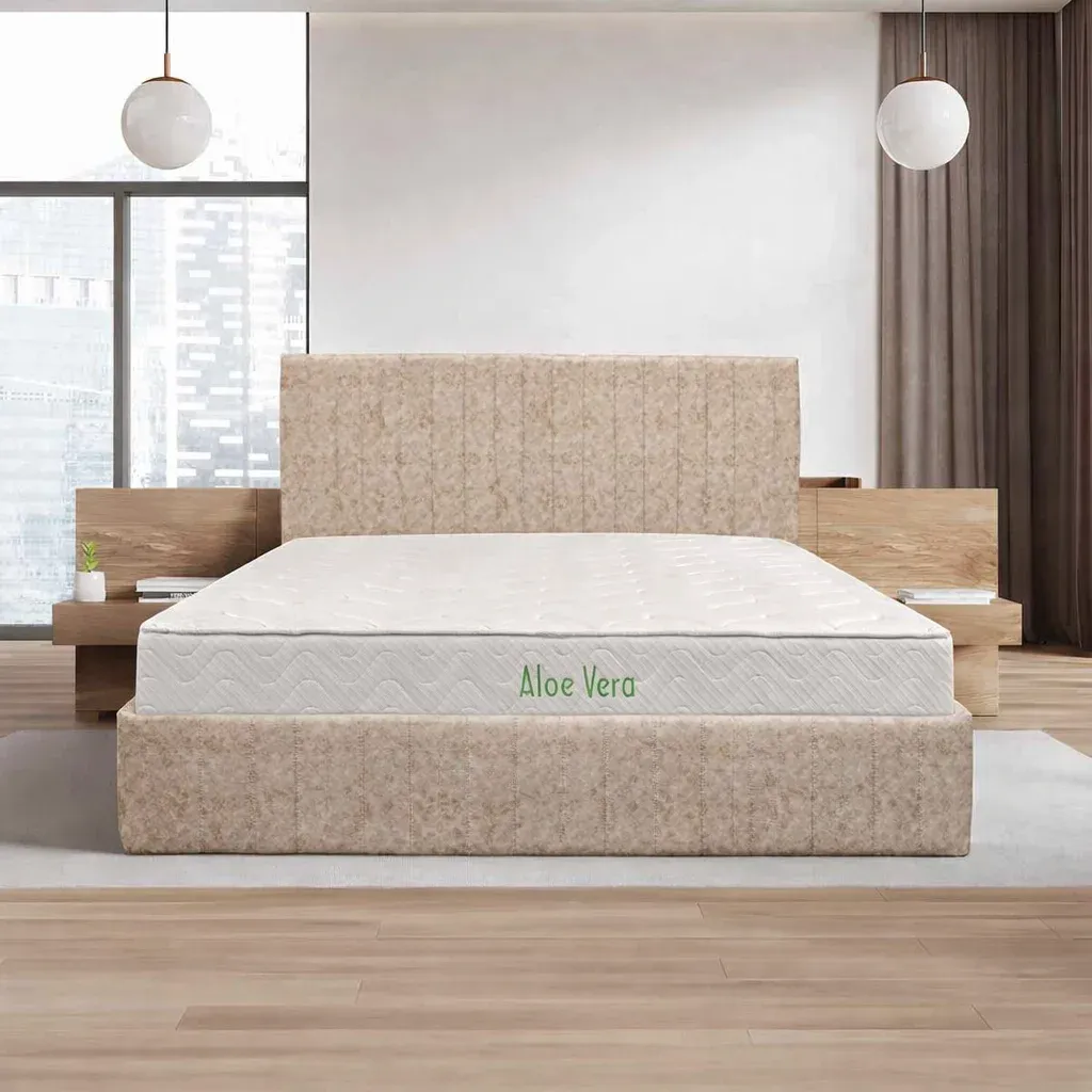 DYSHEK ALOE VERA + KORNIZË SHTRATI + LATOFLEX AMADA BEZHË 180x200cm