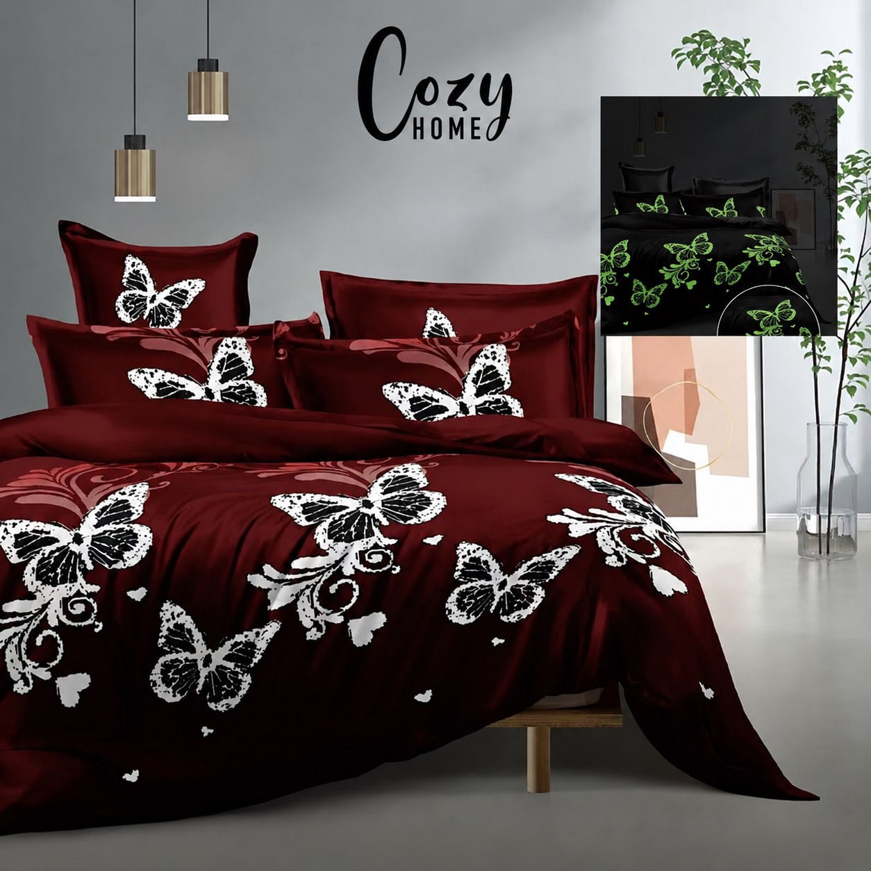 Set çarçafësh Cozy Home teke, fosforeshent
