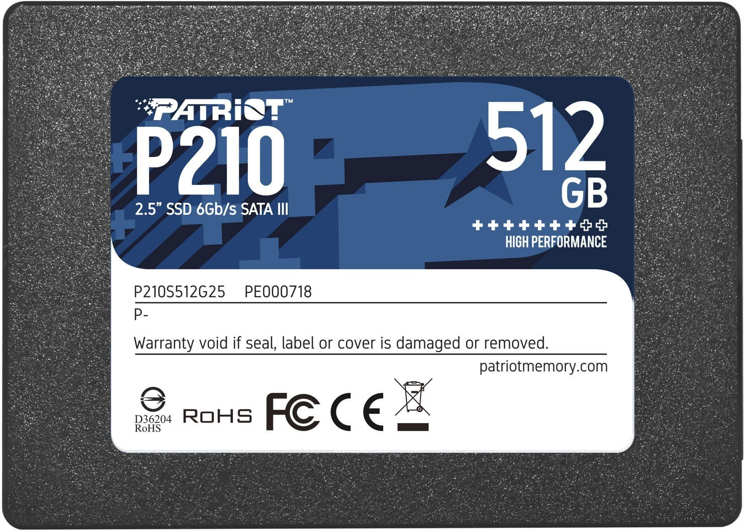 Patriot P210 - SSD - 512 GB - SATA 6Gb/s