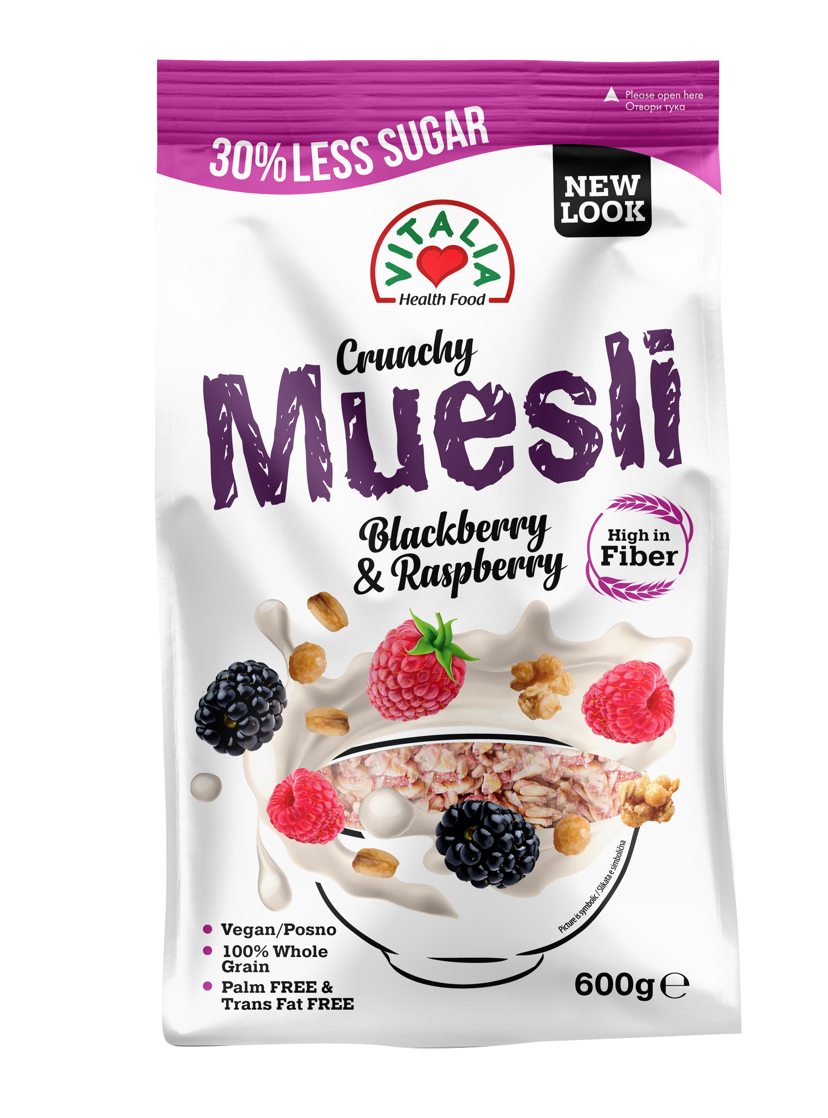 Muesli krokante me manaferra dhe mjedra 600g