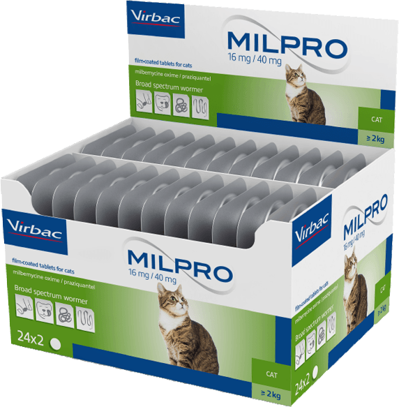 Virbac Milpro - Antiparazitar për mace të rritura
