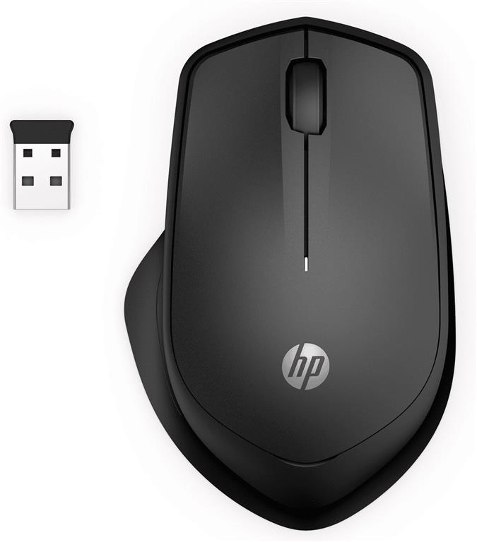 HP Silent 280M - mouse - Wireless jet black