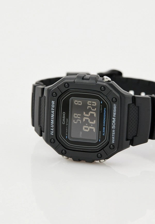 Orë dore Casio W-218H-1BV, e zezë