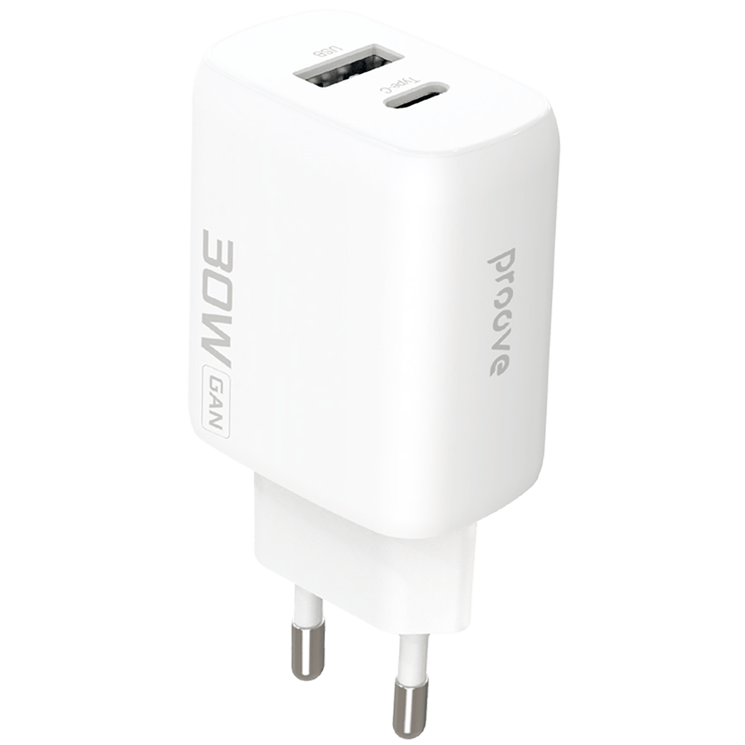 Karikues muri Proove Silicone Power 2, 30W, Type-C + USB, e bardhë
