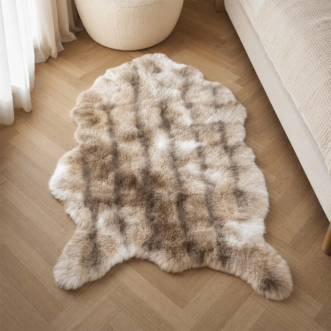 Stazë dekorative prej pelushi Othman Home, bezhë dhe kafe 50x90 cm
