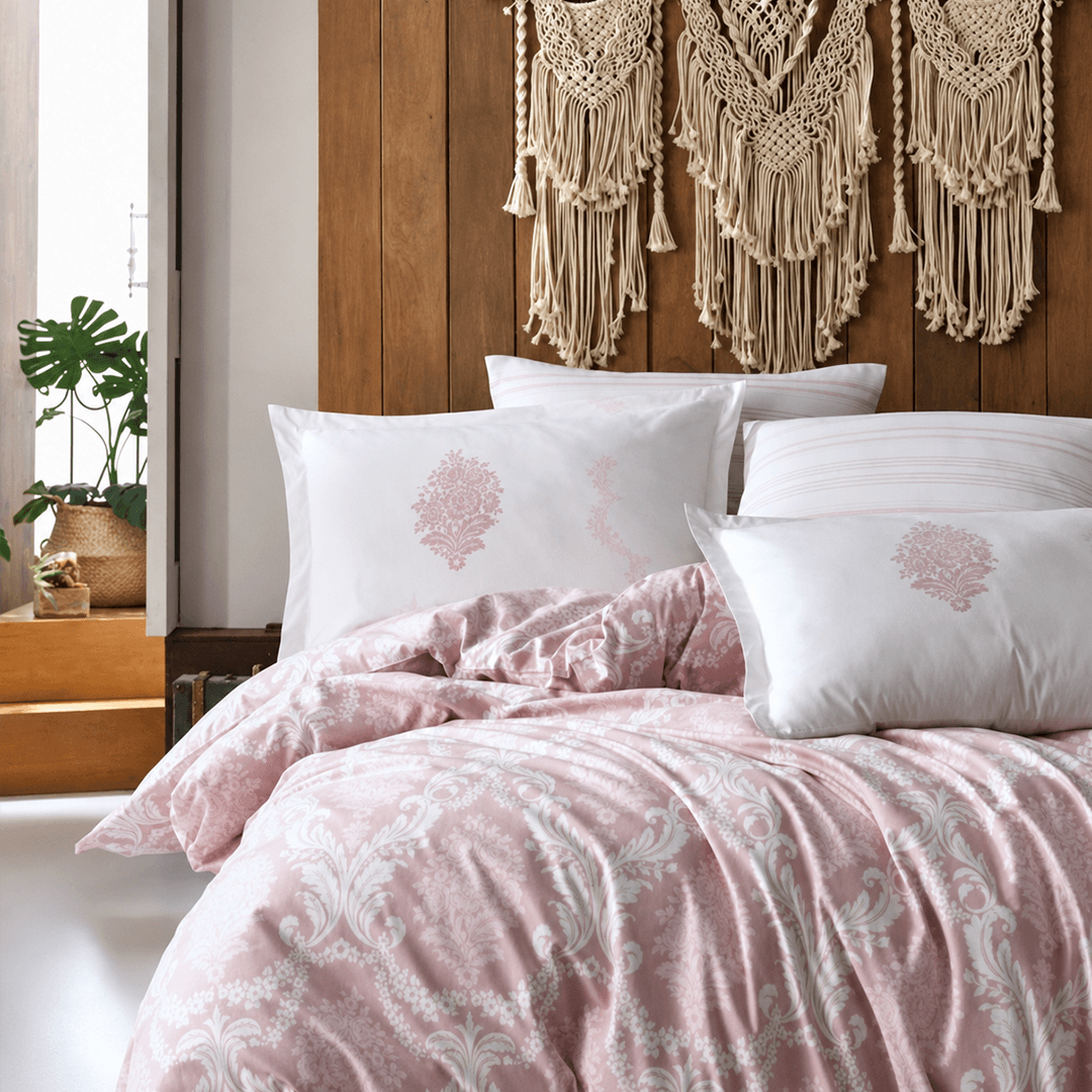Set çarçafësh Othman Home, rozë 100% pambuk