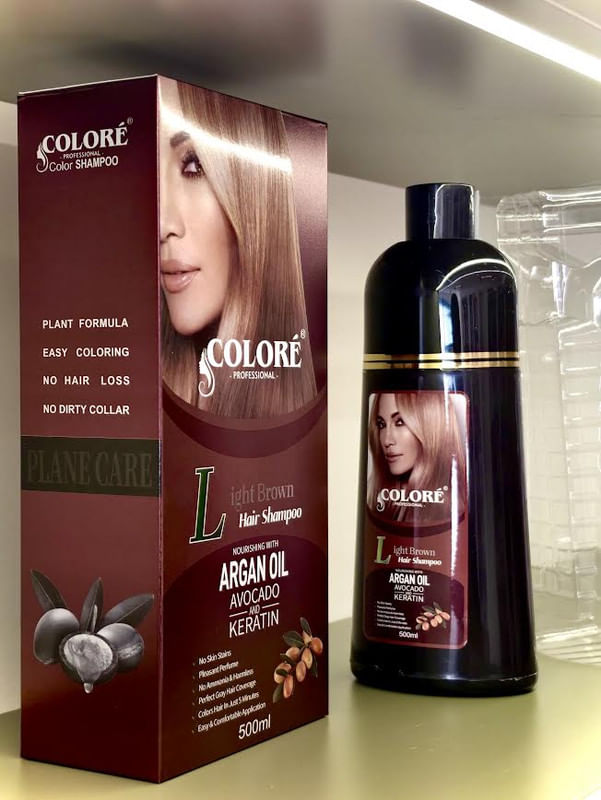 Shampo ngjyrues për flokë COLORÉ, ngjyrë kafe e çelët, 500 ml