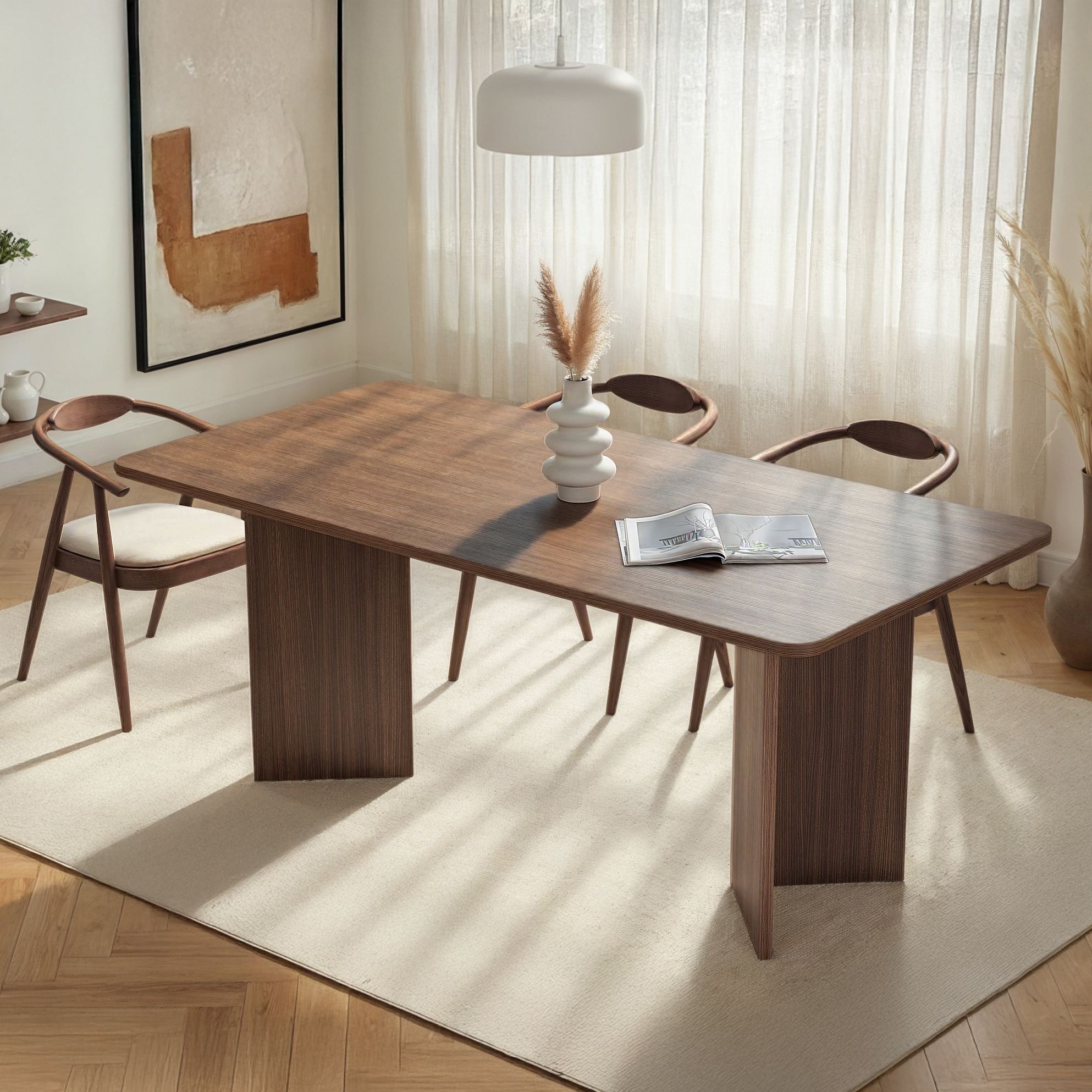 Tavolinë ngrënieje Nordure, Linza - Milano Walnut