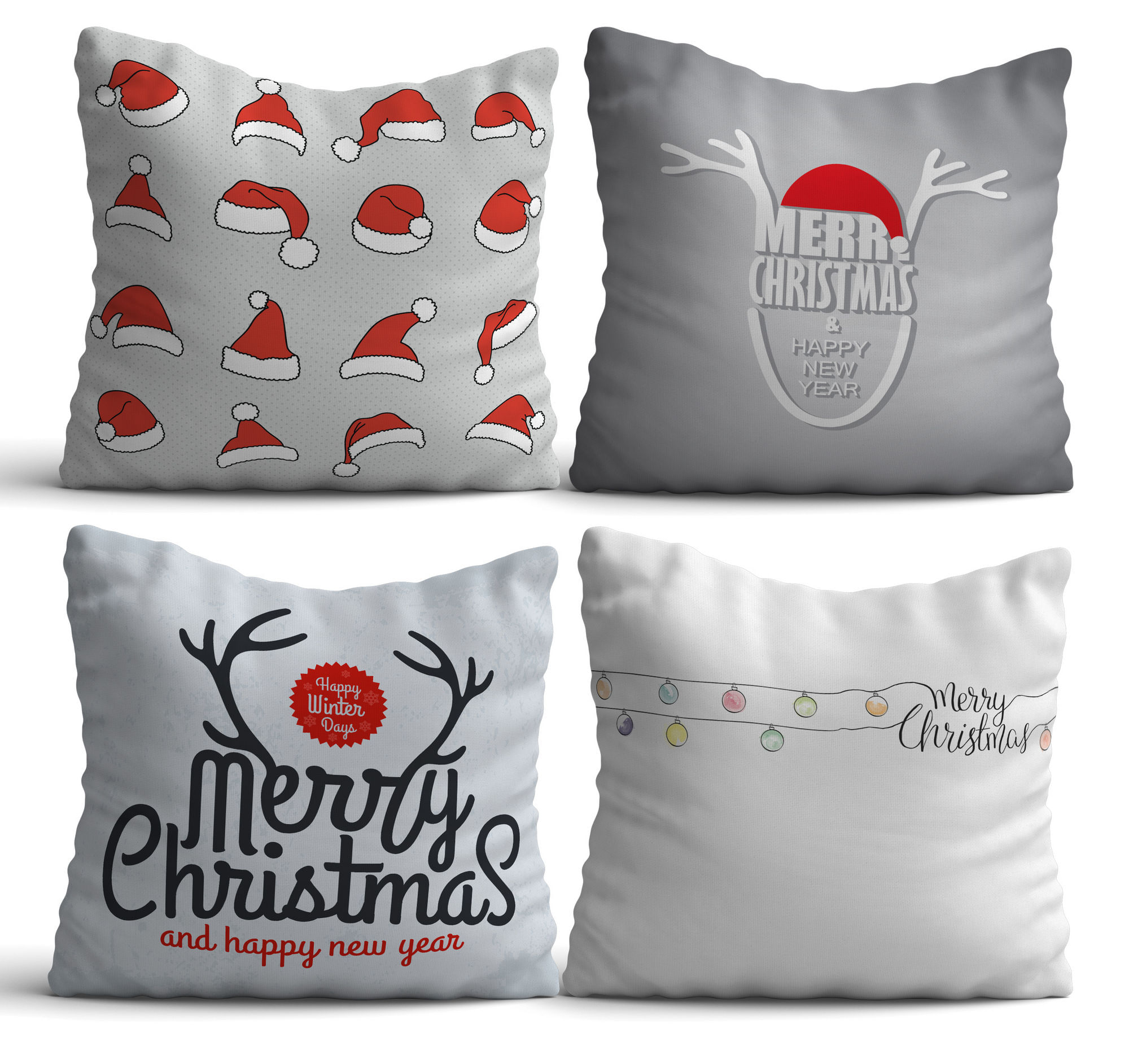 Set Jastëkësh (4 copë) Aberto Design NYXMAS04, shumëngjyrësh
