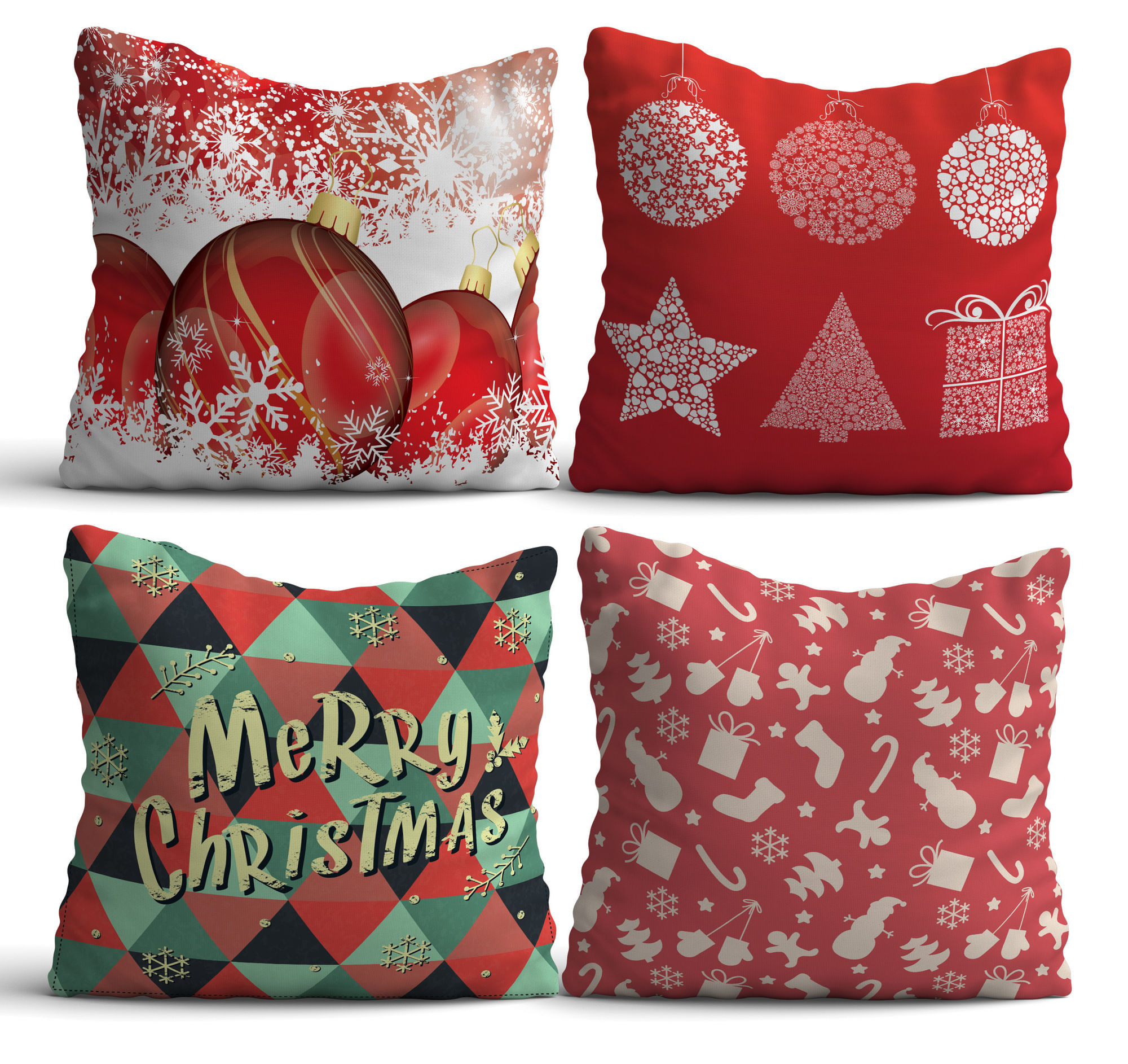 Set Jastëkësh (4 copë) Aberto Design NYXMAS18, shumëngjyrësh