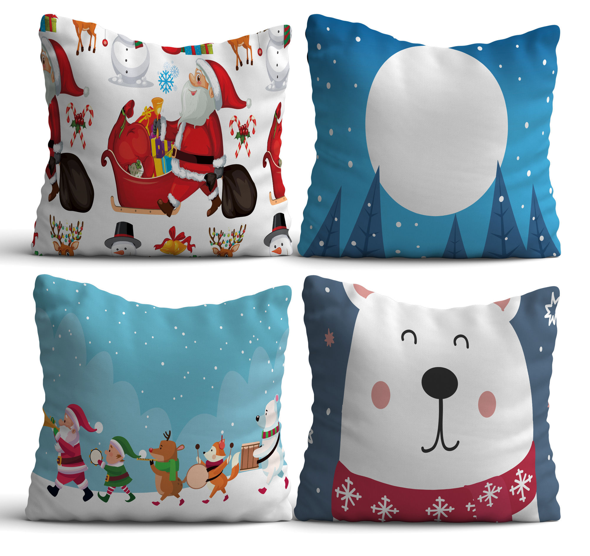 Set Jastëkësh (4 copë) Aberto Design NYXMAS14, shumëngjyrësh