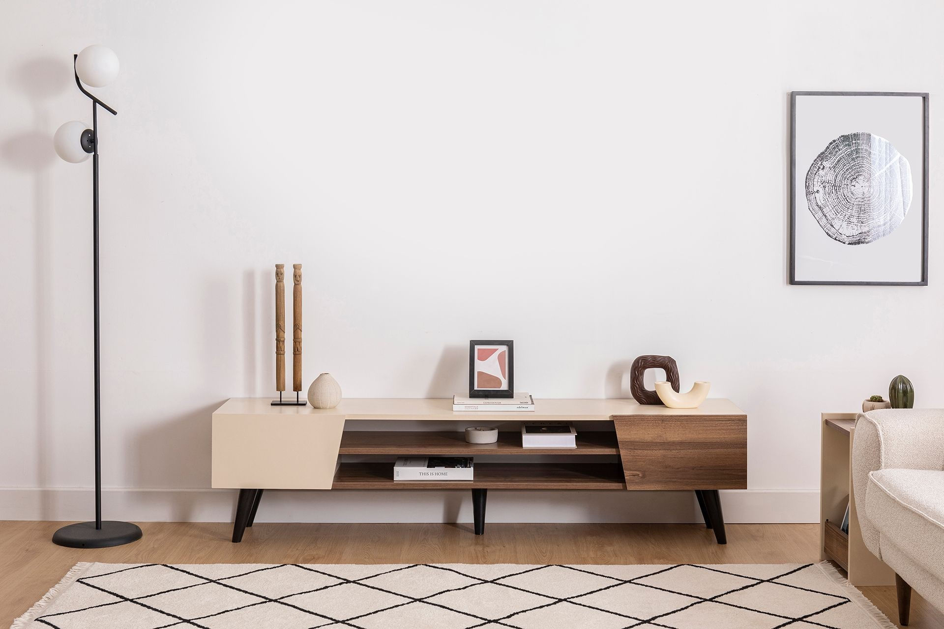 Stand TV Hanah Home Clark, arre
bezhë
