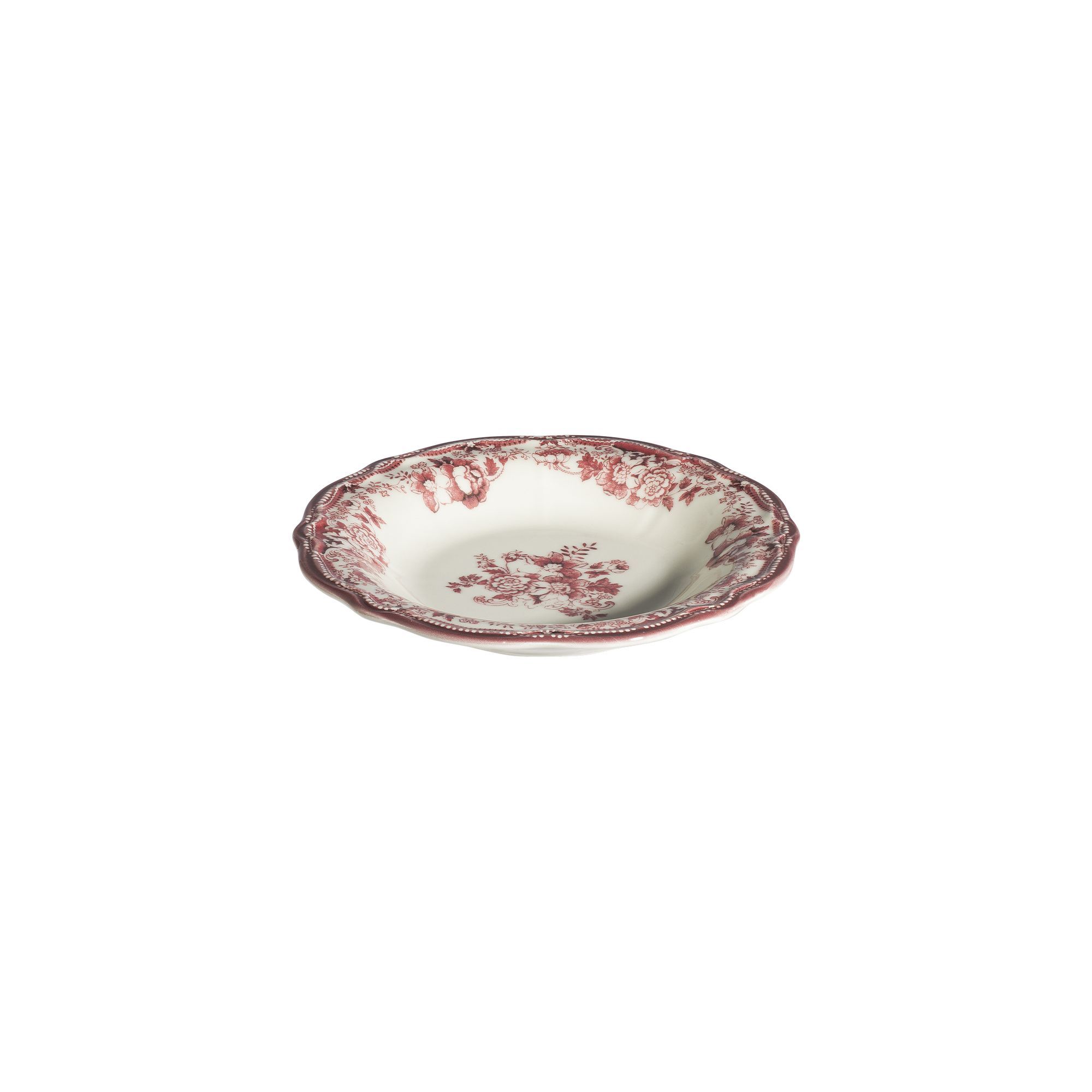 Set Darke (24 copë) Hermia Velour Maroon Fulya 24 Ytkm, e bardhë ngjyrë gështenje