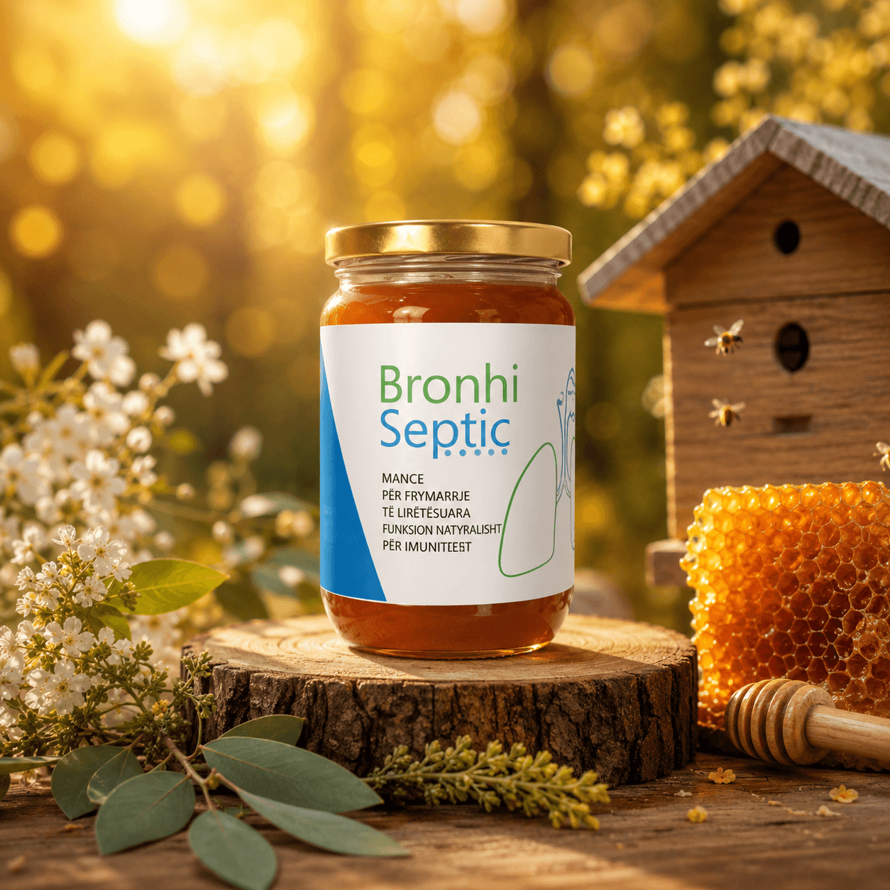 Ushqimore AL BEE Mjaltë Bronhi Septic – Për Frymëmarrje të Lirë & Kundër Kollitjes
