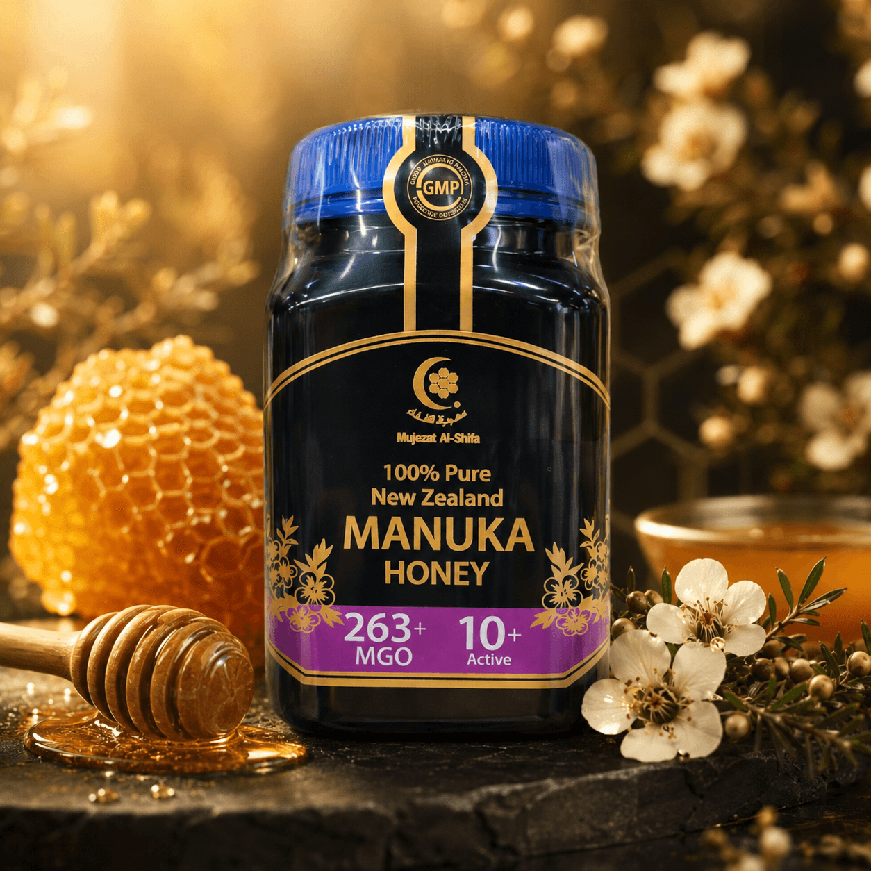 Ushqimore Mujeza Manuka Honey MGO 263+ (Active 10+) – Mjaltë Premium nga Zelanda e Re