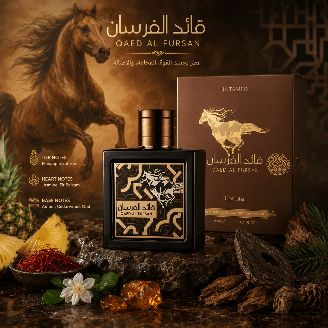 Parfume Lattafa Lattafa Qaed Al Fursan Untamed – Eau de Parfum 100 ml