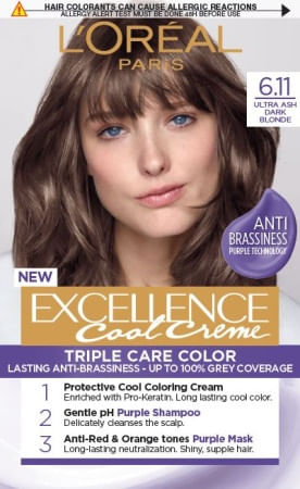 Ngjyrë për flokë Loreal Exellence no. 6.11 48 ml + hidrogjen 72 ml