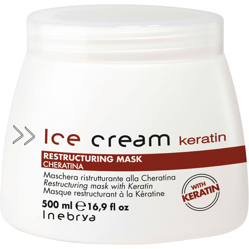 Maskë për flokë Inebrya Ice Cream Keratin 500 ml