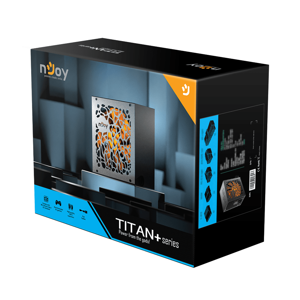 nJoy Titan+ 650 - 650W Meets 80+ Bronze Standard - power supply