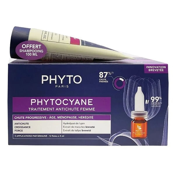 Set Phytocyan Amp Progresive, shampon për flokë për femra