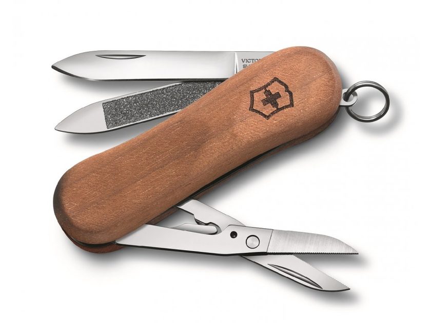 "Evolution Wood 81"Victorinox - Blister thikë xhepi, ngjyrë druri