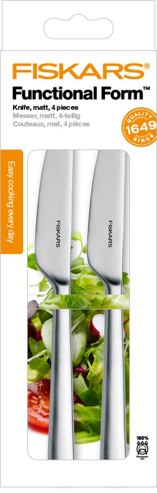 Set thika Fiskars 1002952,  4 copë, argjendtë/mat