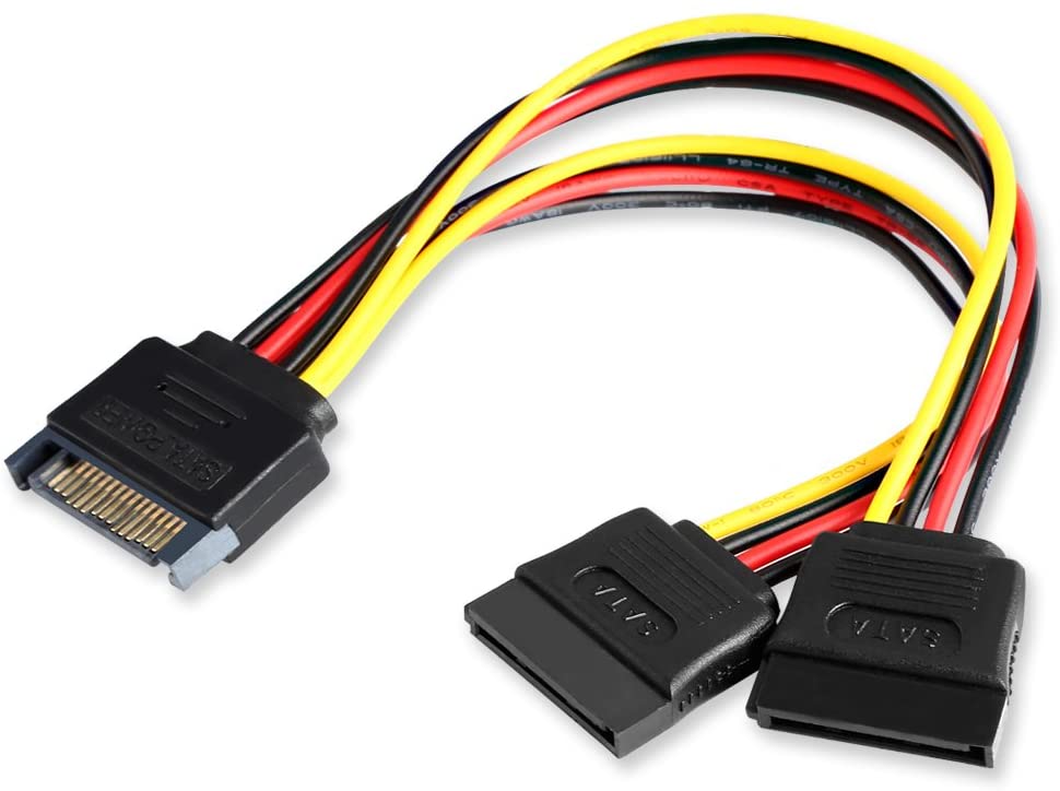 InLine Y-cable - Power splitter SATA power to SATA power 15 cm