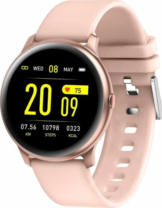 SmartWatch GARETT WOMEN LAURA GOLDEN/PINK (Waterproof IP67, 1.3" Touch)