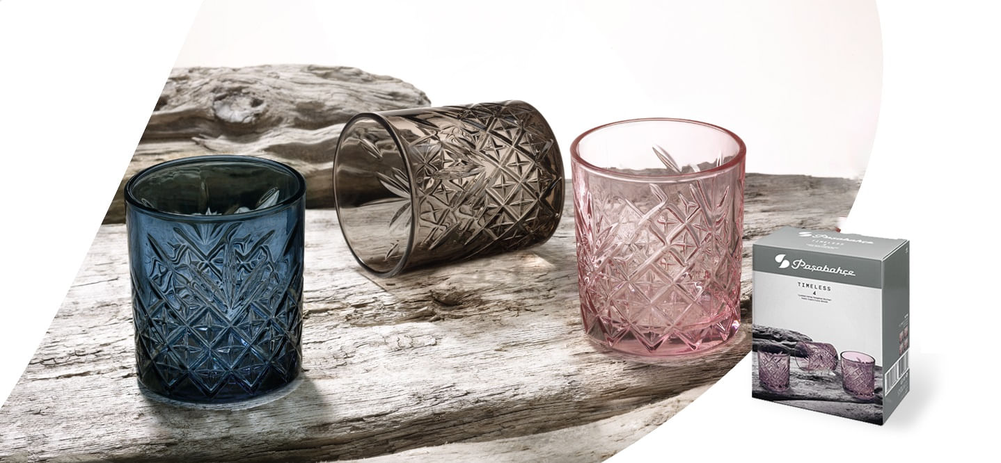 Gotë rozë për uiski Pasabahçe Timeless (4 copë)