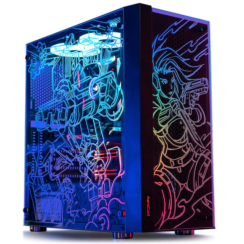 Aerocool Skribble Mid-Tower, Tempered Glass, Kasë Kompjuteri
