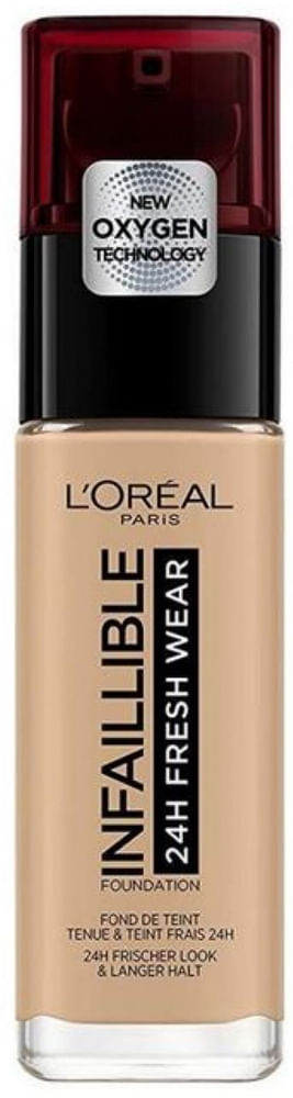 Krem pudër L'Oreal Paris Infaillible Fresh Wear 32H, 200 Golden Sand, 30 ml