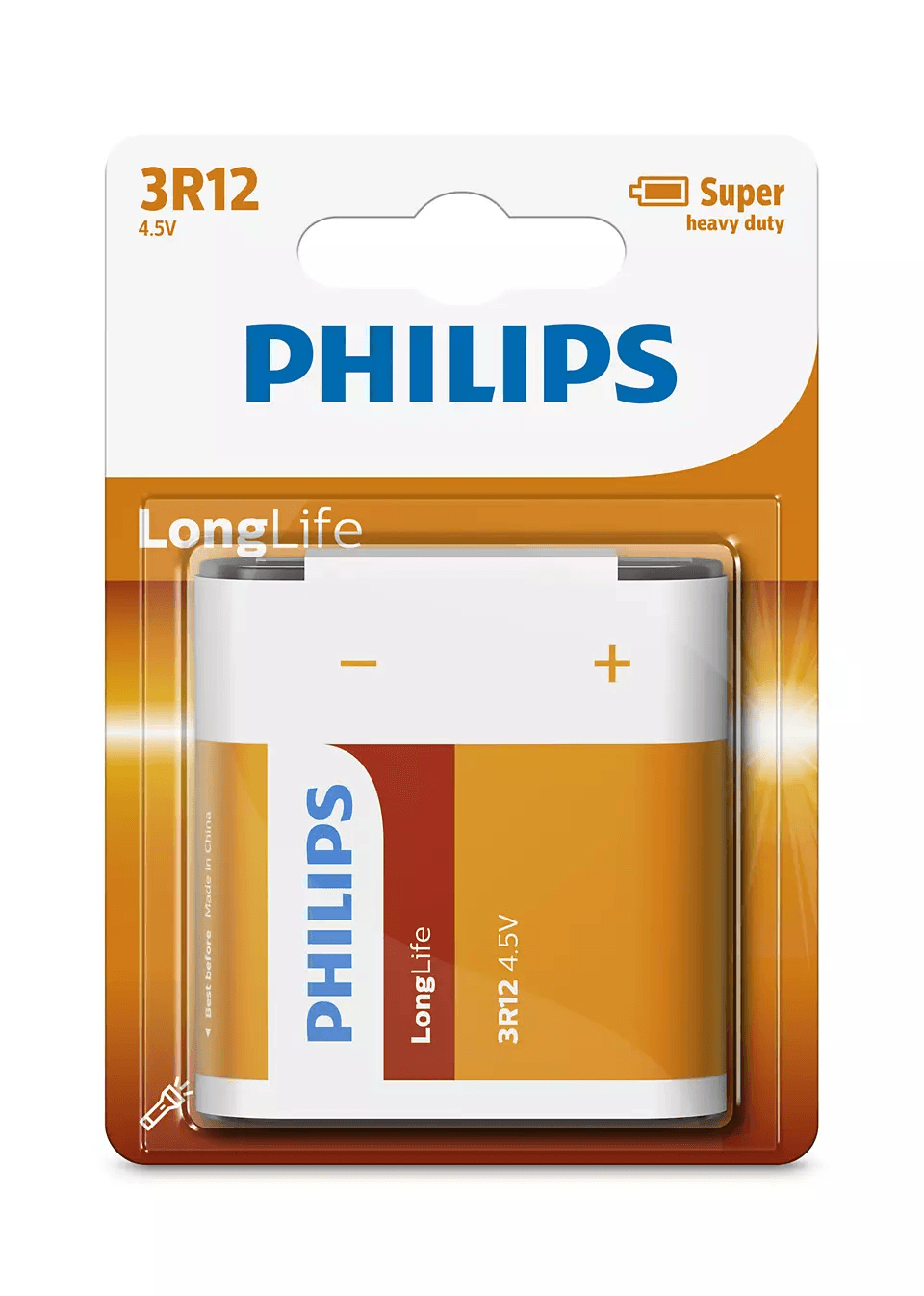 BATERI PHILIPS 3R12L1B/10 | LONG LIFE 4.5V / 2