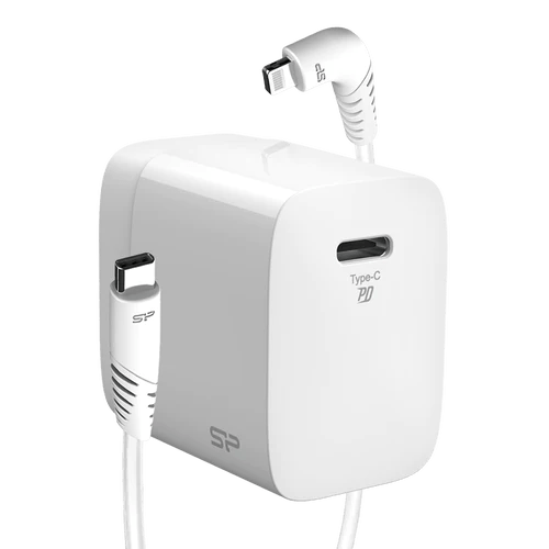 MBUSHES FAST CHARGING SILICON POWER QM10 | 18W TYPE-C/LIGHTNING WHITE