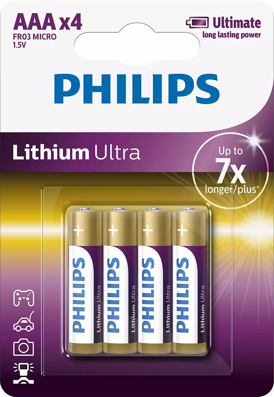 BATERI PHILIPS FR03LB4A/10 | LITHIUM ULTRA AAA / 4
