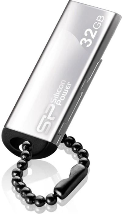USB DRIVE SILICON POWER TOUCH 830 | 32GB USB 2.0 SHOCK/WATERPROOF SILVER