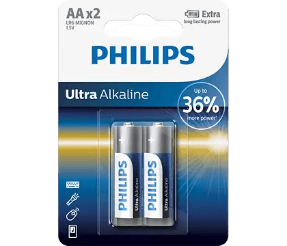 BATERI PHILIPS LR6E2B/10 | ULTRA ALKALINE AA / 2