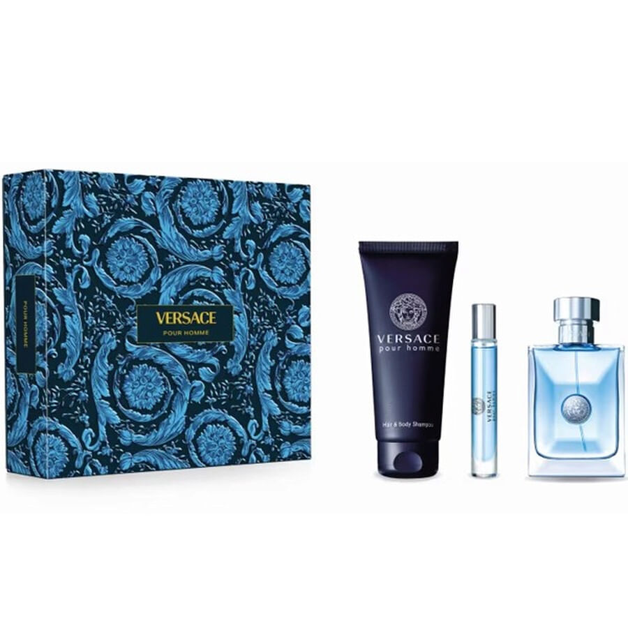 Set Versace, EDT 100 ml + Shampo për flokë & trup 150 ml + EDT 10 ml