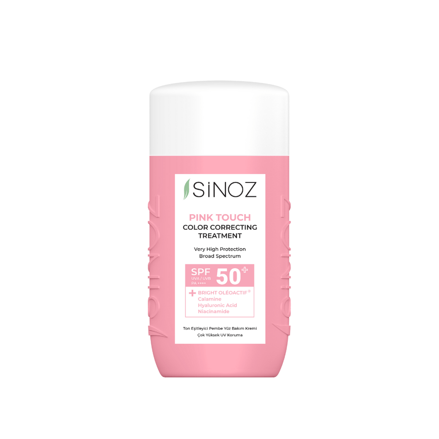 Krem kundër diellit Pink Touch trajtim korrigjues i ngjyrave SPF 50+, Sinoz