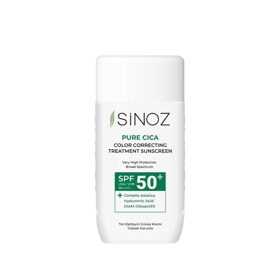 Krem kundër diellit Mineral UV Filter Pure Cica për korrigjim ngjyrash Fluid SPF 50+, Sinoz
