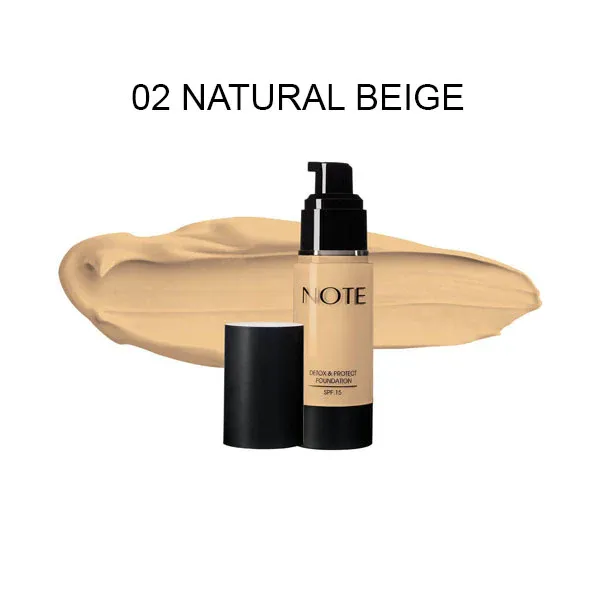 Note Detox & Protect Foundation - 02 Natural Beige
