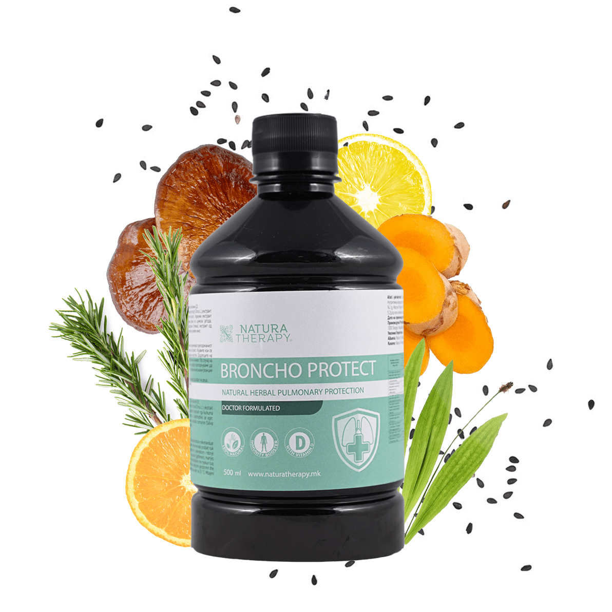 Suplement Natura Therapy për shëndetin e frymëmarrjes, 500 ml