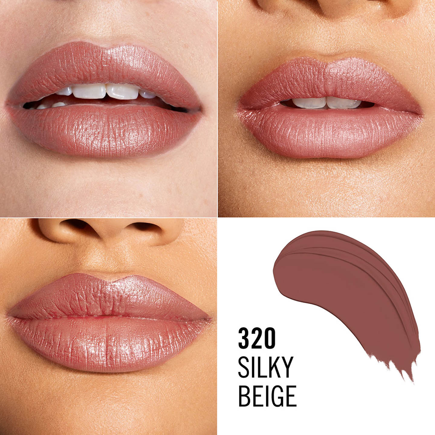 Rimmel London Lasting Finish Satin Lipstick – 320 Silky Beige