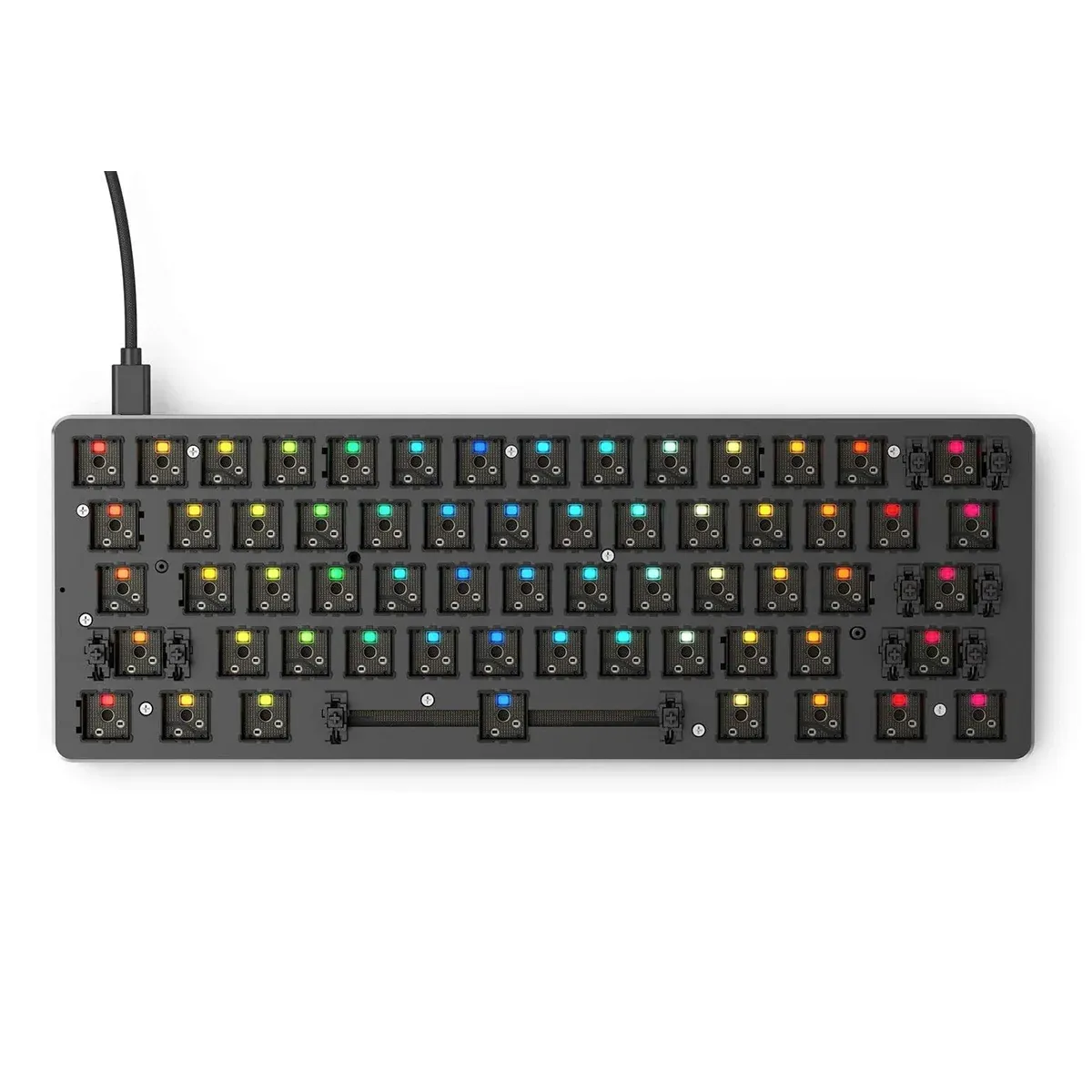 Tastierë Gaming Barebone Glorious RGB GMMK Compact with  Switch and Caps Mechanical