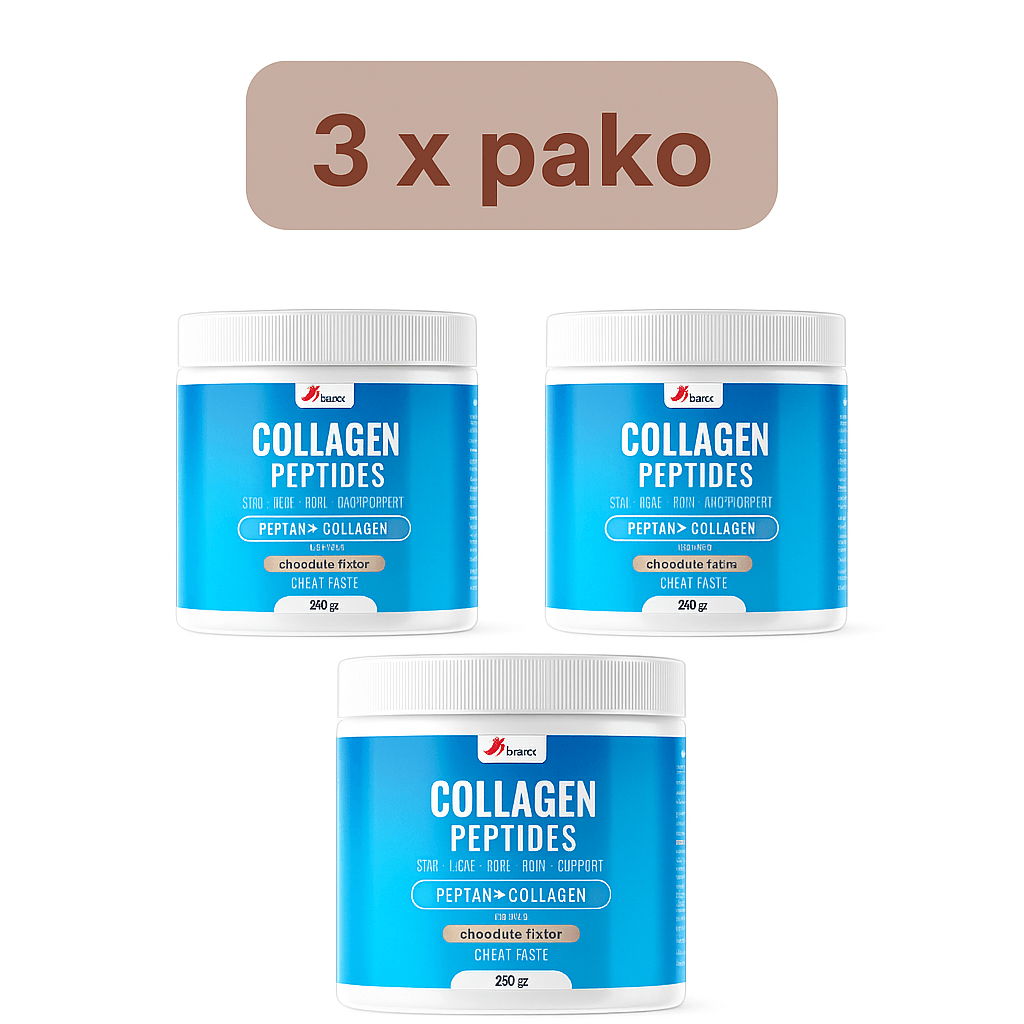 Kolagjen Peptides për lëkurë, thonjë dhe kyçe, me shije çokollatë, 200 g - 3x200gr