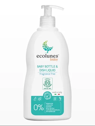 Larës për biberonë dhe enë të bebeve Ecolunes, Baby Bottle & Dish Liquid, 500ml