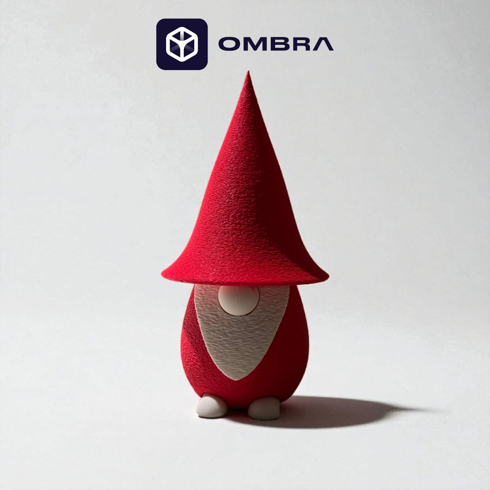 Figura dekorative Christmas Ombra Gnomo Mini e kuqe dhe e bardhë